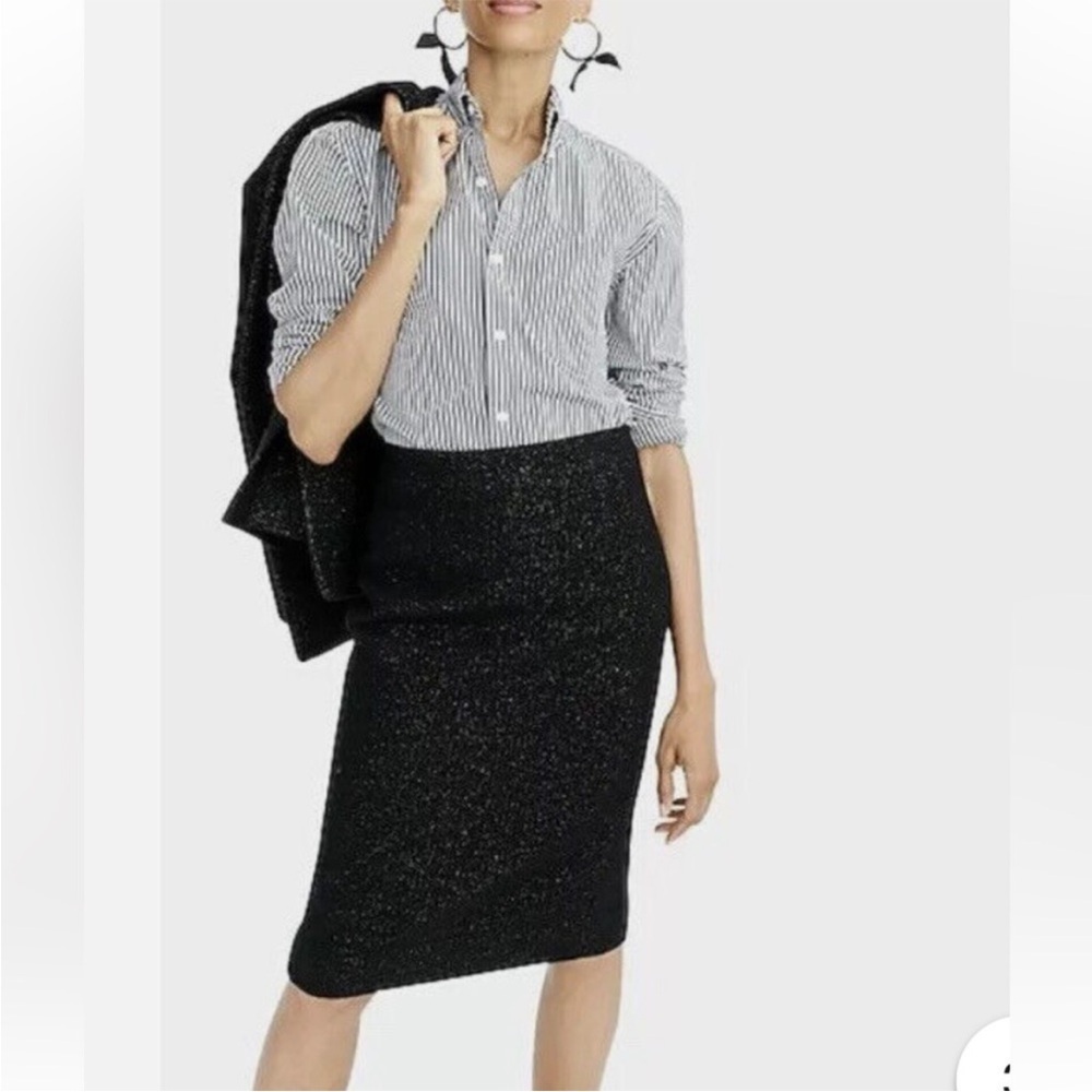 Elegant Black Glitter Skirt